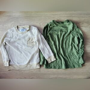 🍂Fall Ready Old Navy Bundle! Waffle Long Sleeve shirt & Green long sleeve Shirt